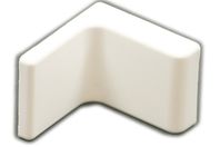 Rektifikačný uholník s krytkou PVC biely